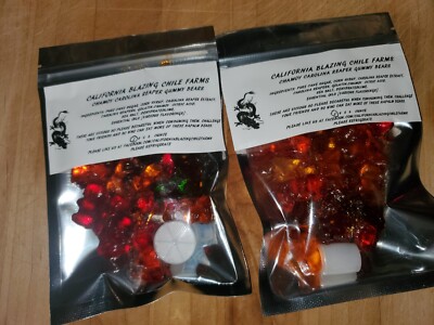 Chamoy Carolina Reaper gummy bears-Blazing hot, sweet and sour bears! Pure evil!