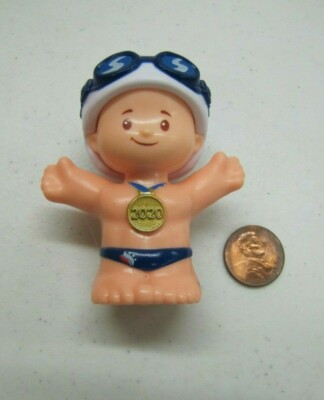 New! Fisher Price Little People Summer Olympic Swimming Swimmer Diver Diving Boy