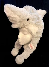 Dollibu Great White SHARK HAT Plush Ear Flaps Dangle Balls MWT One Size JAWS