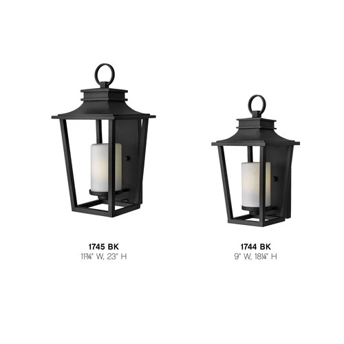 Hinkley Lighting 1744 1 Light 18.25"H Outdoor Lantern Wall Sconce - Black - Picture 3 of 4
