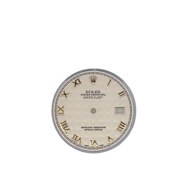 Rolex Datejust 36mm Ivory Pyramid Roman Numerals Cream Dial 16233