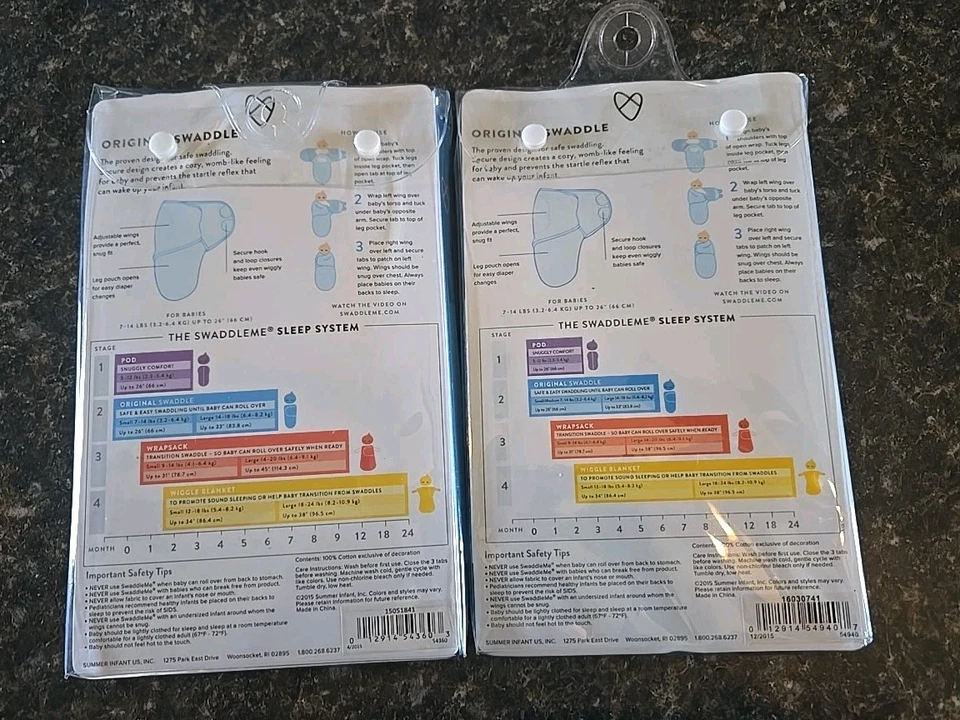 Cobertores Swaddle Me originais pequenos de 0 a 3 meses - Imagem 2 de 4