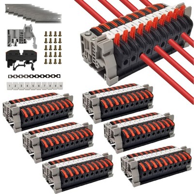 Pack of 60 DIN Rail Terminals, Connection Terminal, 0.08-4 mm² PCT-211 Throug...