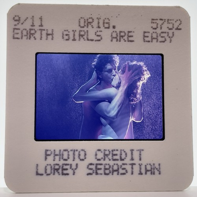#ad #ad 35mm Slide Geena Davis amp; Jeff Goldblum in Earth Girls Are Easy 80s Movie #1 $18.95
