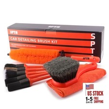 8Pcs Wheel  Tire Brush Car Detailing kit, Easy Reach Wheel and Rim Brush,