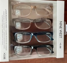 Nine West Reading Glasses Strength 3.00 Comfortable Set Of 4 New In Box