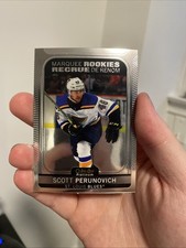 2021-22 O-Pee-Chee Platinum Scott Perunovich Marquee ROOKIE RC Card #288. rookie card picture