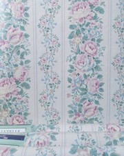 X3 1980s Vintage Fads Wallpaper 90s Retro Floral Striped Cottagecore Rose Chintz