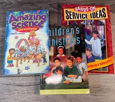 Children’s Ministries Lot Of 3:￼Amazing Science Devotions, Service Ideas, Tech