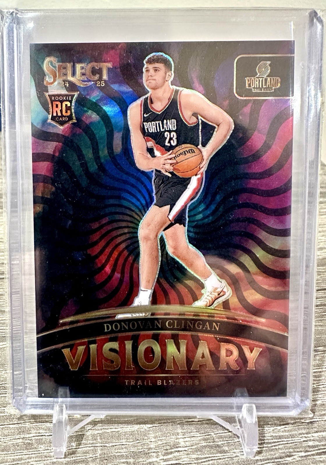 2024-25 Panini Select 🏀 Donovan Clingan #12 Visionary Rookie RC SP Blazers