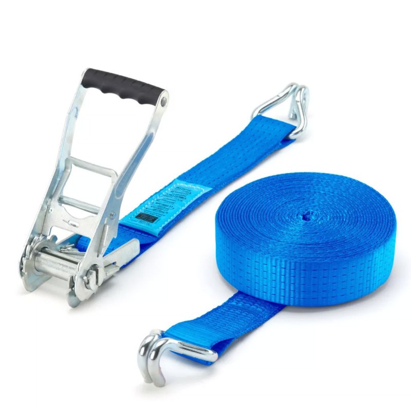Sangle d'arrimage à cliquet 50mm 12m de long pour fixation de matériel lourd sur utilitaire