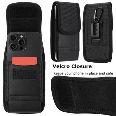 Vertical Cell Phone Holster Pouch Case with Card Holder For Samsung Note 9 Note8