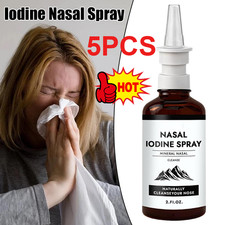 5X Iodine Nasal Spray,Nasal Iodine Nasal Cleanse Refresh Your Nasal Passage  