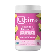 Ultima Replenisher Electrolyte Powder, Pink Lemonade 90 servings 2-pack New!!!