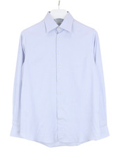SUITSUPPLY Traveller Slim Fit Formal Shirt Men's 40 / 15 3/4 Spread Collar Blue