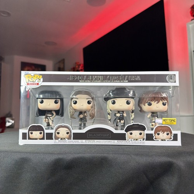 #ad Funko Pop Rocks BLACKPINK Jisoo Jennie Rosé amp; Lisa 4 Pack Hot Topic Exclusive $80.00