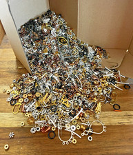 Assorted Lot Of Jewelry Making Supplies 10,000+ pieces 3.5 LBS. Gold Silver Tone