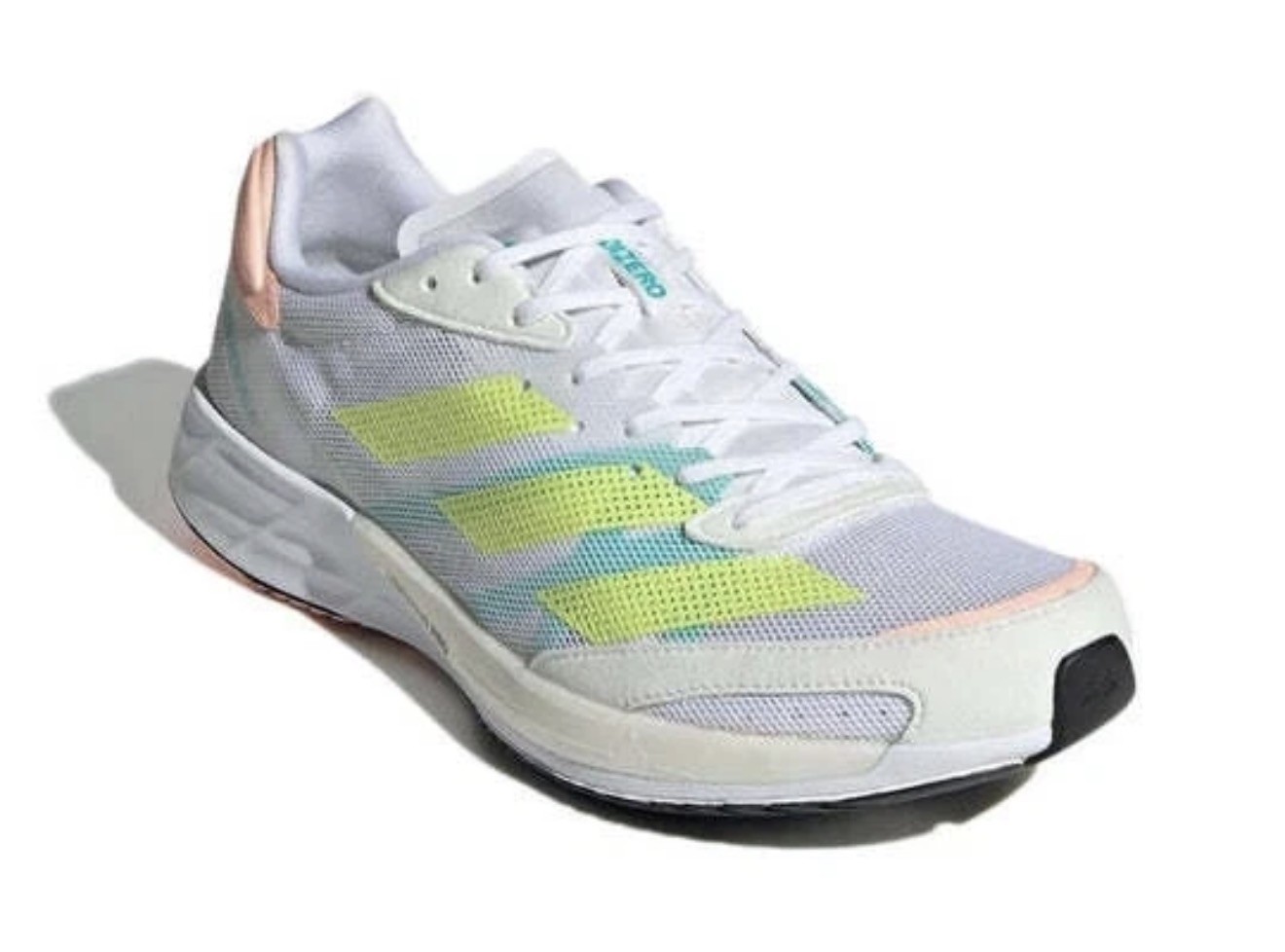 Adidas Adizero Adios 6 Mujer Talla 6 Blanco Pulso Lima Zapatos para Correr Tenis Nuevo en Caja