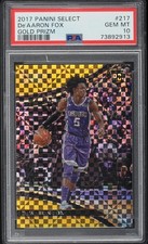 2017 Panini Select De'Aaron Fox Courtside Gold Prizm #217