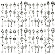 110pcs Alloy antique silver key set series Pendant Jewelry Making DIY SN26