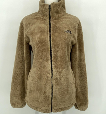The North Face Osito Jacket Womens Large Tan Full Zip High Pile Teddy Outdoors
