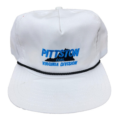 Vintage Pittston Coal Trucker Hat Cap Made In USA Rope Virginia Mine 80s 90s