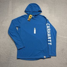 Carhartt Force Hooded Shirt Men's Small Relaxed Fit Midweight Long Sleeve Hoodie