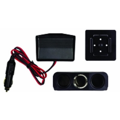 METRA - 12 VOLT UNDER DASH MOUNT TRIPLE SOCKET CIGARETTE PLUG ADAPTER, ADAPTS