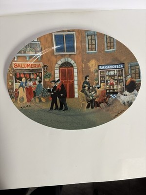 Tuscan Storefronts By Guy Buffett 16  Oval Serving Platter Porcelain 97 Germany