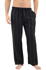 INTIMO Soft Rayon Flannel Pajama Sleep Pants Black Medium,