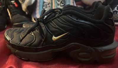 Nike Air Max Plus TN Black Low Top Men's Athletic Sneakers Running Solid Casual