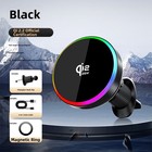 Wireless Car Mount Charger 25W Magnetic Hold and RGB Light for Driving