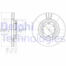 2x DELPHI Bremsscheiben Vorne für HYUNDAI H-1 Kastenwagen (A1) 274mm BG4132