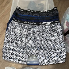 Jake & Co. Gray Boxer Briefs XXL Polyester With Logo Waistband Comfortable