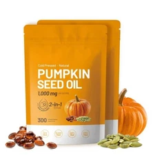  Pumpkin Seed Oil 1000mg with Saw Palmetto 300 Softgels