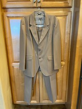 RARE Vintage Men's Western Wear "Ranch  Town" Suit, USA, Biege, 42R, 33"