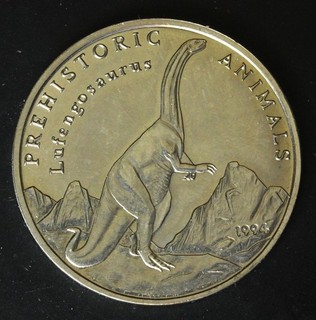 LAO 10 Kip 1994 Copper/Nickel Prehistoric Animals aUNC 4126