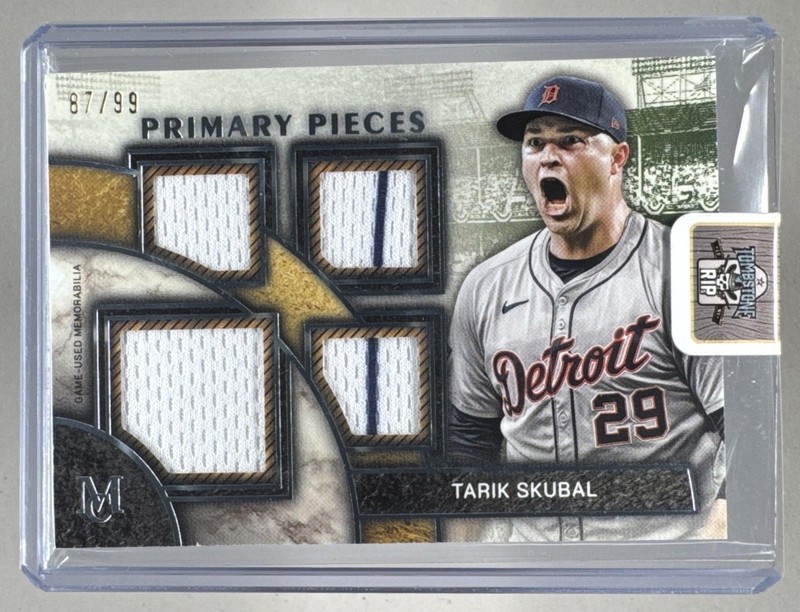 Tarik Skubal 2021 Topps Museum Collection Primary Pieces Quad Patch RC /99