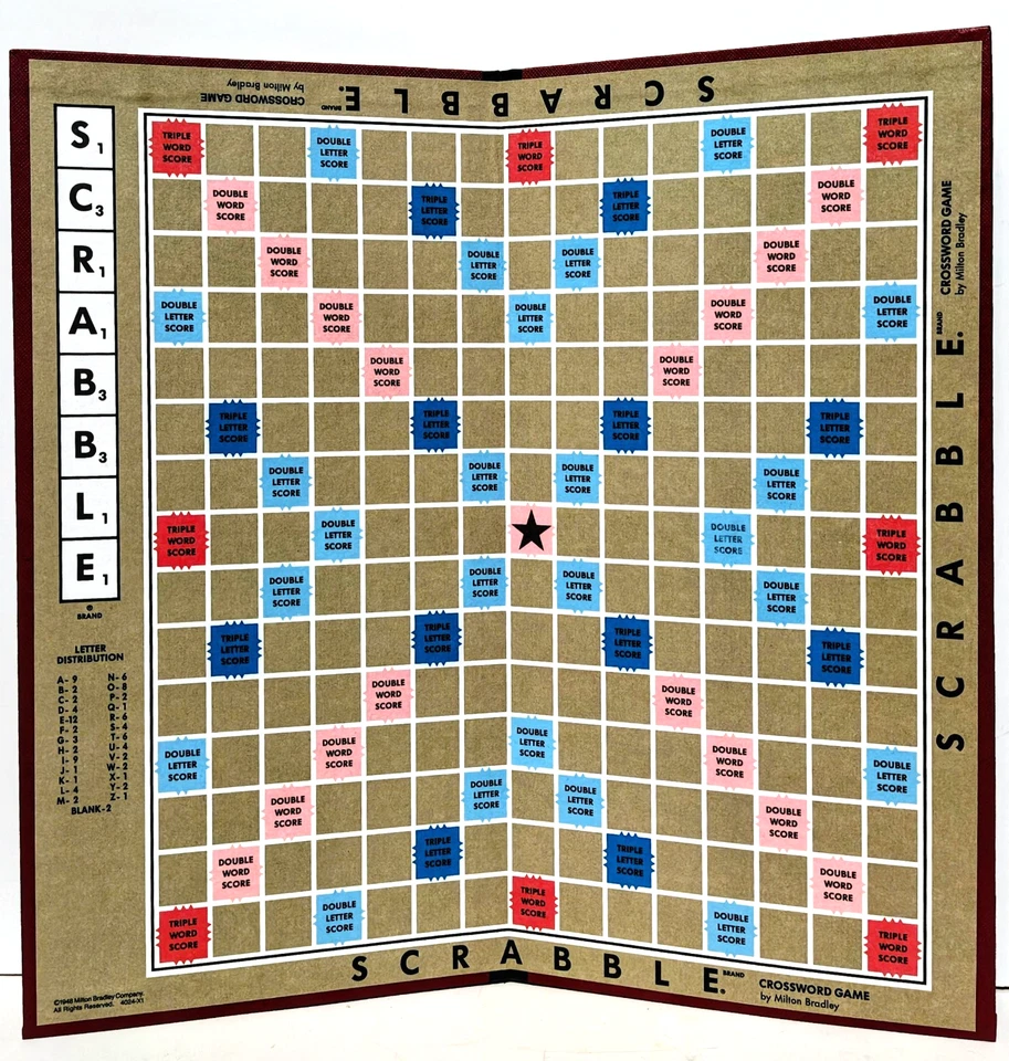 Scrabble - Crossword Board Game - Milton Bradley #4024 - Complete - Vintage 1989 - Image 4 of 4