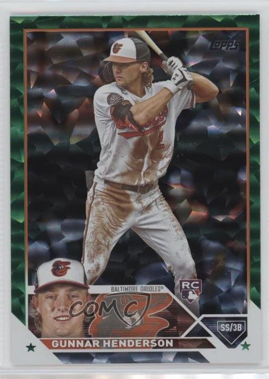 2023 Topps Series 1 Green Foil /499 Gunnar Henderson #206 Rookie RC b4d