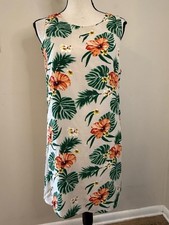 Lulu’s tropical floral colorful sheath tank dress SZ SM