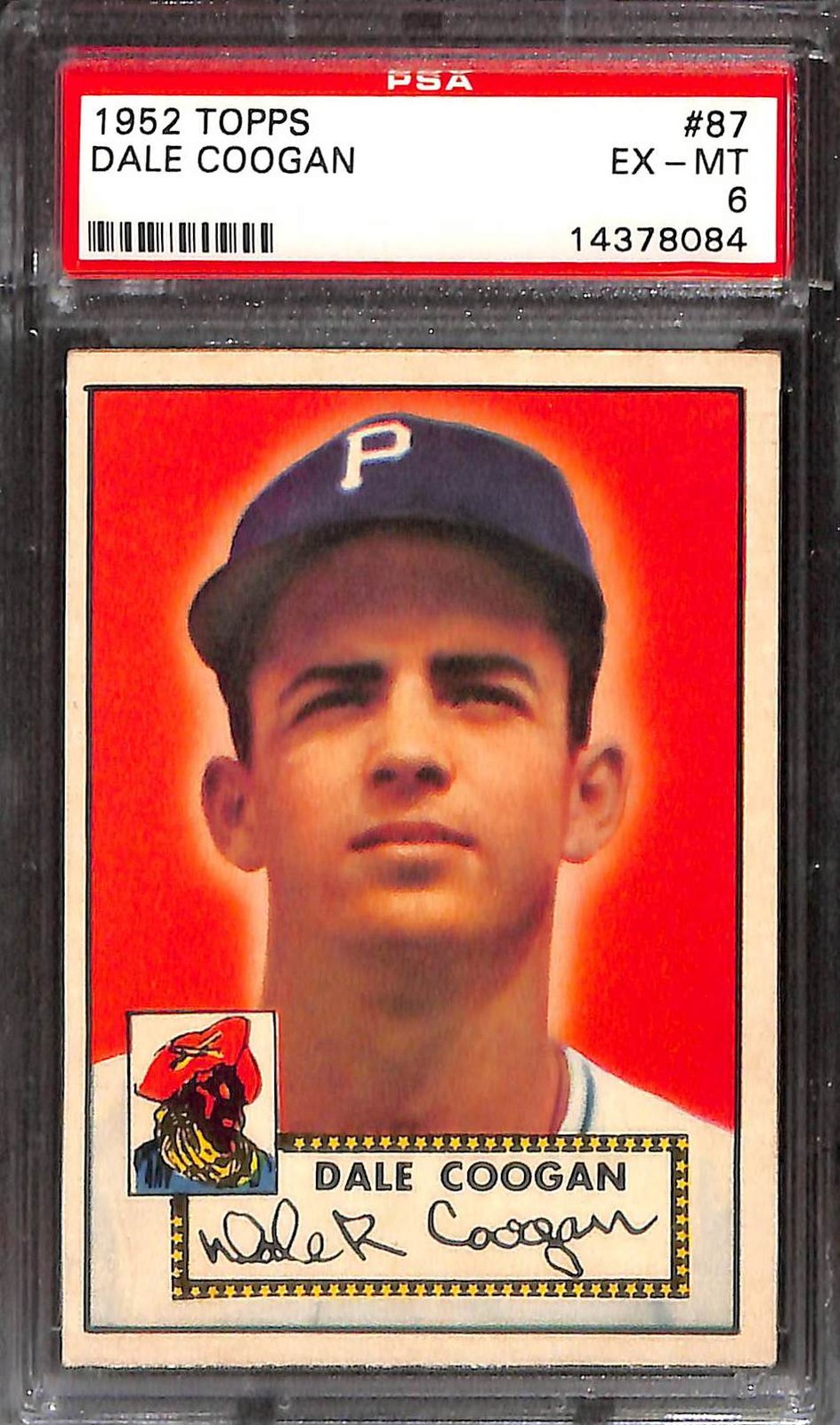 1952 TOPPS #87 DALE COOGAN PSA 6 EX-MT 14378084