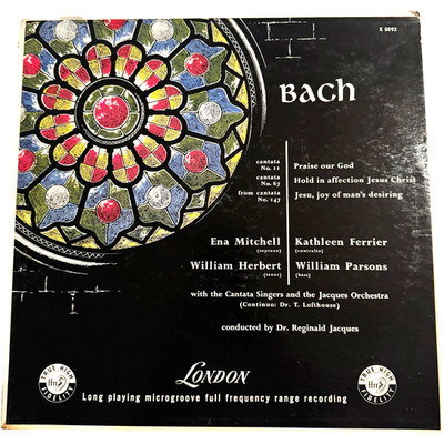 BACH Cantatas - London Records - 1950 Original 1st Pressing Vinyl