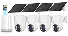 4 Cam-Kit Solar Camera 4MP Wireless Outdoor Security Cameras No Subscription