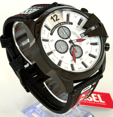 Diesel MEGA CHIEF DZ4512 Black S/Steel Watch with Black Nylon Strap BNWTBox $250