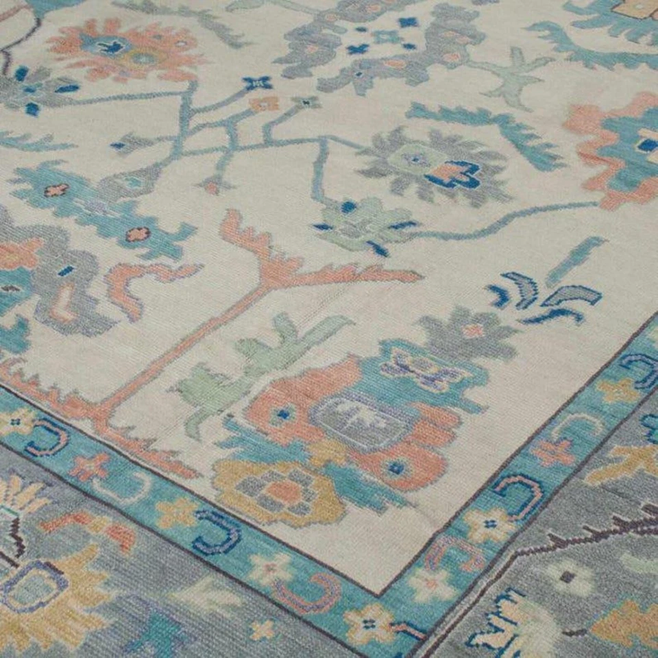 Muted Luxury Woolen Oushak Rugs 5x8 6x9 8x10 8x11 9x12 10x14 12x15 Handmade Rugs - Image 2 of 4