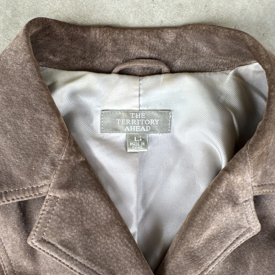 Abrigo Chaqueta Mujer Cuero Gamuza Marrón De Colección The Territory Ahead Grande Western Foto 2 de 4