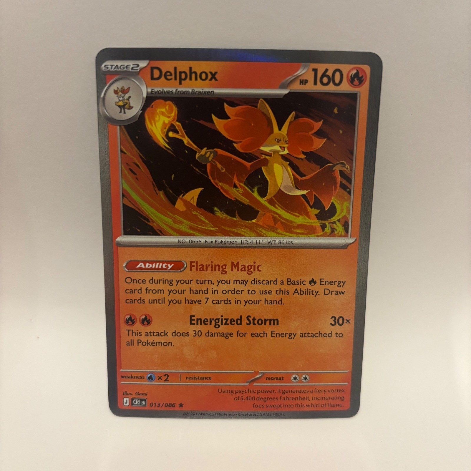 Delphox (Non-Holo) 013/086 Holo Rare Deck Exclusives Pokemon Near Mint