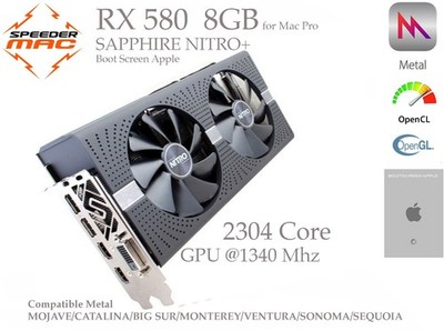 AMD Radeon RX 580 NITRO+ 8GB DDR5 Grafikkarte, Boot Screen Apple