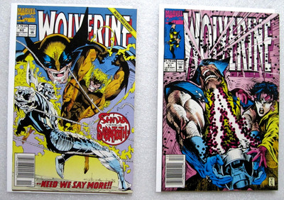 LOT - WOLVERINE #60 & #61 1992 MARVEL COMICS - JUBILEE - NEWSSTAND - BOARDED